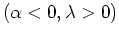 $(\alpha<0,\lambda>0)$