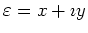 $\varepsilon=x+\imath y$