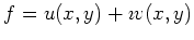 $f=u(x,y)+\imath v(x,y)$
