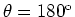 $\theta=180^{\rm o}$