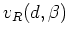 $v_{R}(d,\beta)$