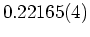 $0.22165(4)$