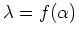 $\lambda=f(\alpha)$
