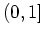 $(0,1]$