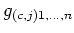 $g_{(c,j)1,\ldots,n}$