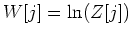 $W[j]=\ln(Z[j])$