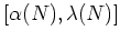 $[\alpha(N),\lambda(N)]$