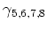 $\gamma_{5,6,7,8}$