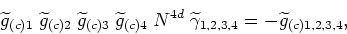 \begin{displaymath}
\widetilde g_{(c)1}\;\widetilde g_{(c)2}\;\widetilde g_{(c)3...
...^{4d}\;\widetilde\gamma _{1,2,3,4}=-\widetilde g_{(c)1,2,3,4},
\end{displaymath}