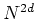 $N^{2d}$
