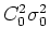 $C_{0}^{2}\sigma_{0}^{2}$