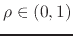 $\rho\in(0,1)$