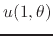 $u(1,\theta)$