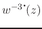 $w^{-3\mbox{\Large$\cdot$}\!}(z)$