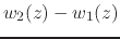 $\displaystyle w_{2}(z)-w_{1}(z)$