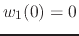 $w_{1}(0)=0$