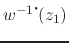 $w^{-1\mbox{\Large$\cdot$}\!}(z_{1})$