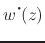 $w^{\mbox{\Large$\cdot$}\!}(z)$