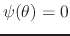 $\psi(\theta)=0$