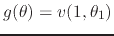 $g(\theta)=v(1,\theta_{1})$