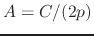 $A=C/(2p)$
