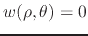 $w(\rho,\theta)=0$