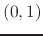 $(0,1)$