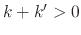 $k+k'>0$