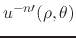 $u^{-n\prime}(\rho,\theta)$