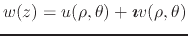$w(z)=u(\rho,\theta)+\mbox{\boldmath$\imath$}
v(\rho,\theta)$