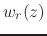 $w_{r}(z)$