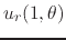$u_{r}(1,\theta)$