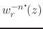 $w_{r}^{-n\mbox{\Large$\cdot$}\!}(z)$