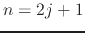 $n=2j+1$