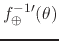$f_{\oplus}^{-1\prime}(\theta)$