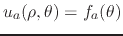 $u_{a}(\rho,\theta)=f_{a}(\theta)$