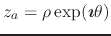 $z_{a}=\rho\exp(\mbox{\boldmath$\imath$}\theta)$