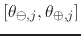 $[\theta_{\ominus,j},\theta_{\oplus,j}]$