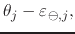 $\displaystyle \theta_{j}-\varepsilon_{\ominus,j},$