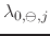 $\lambda_{0,\ominus,j}$