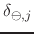 $\delta_{\ominus,j}$