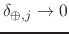 $\delta_{\oplus,j}\to 0$