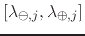$[\lambda_{\ominus,j},\lambda_{\oplus,j}]$