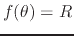 $f(\theta)=R$