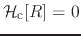 ${\cal H}_{\rm c}[R]=0$