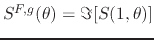 $S^{F,g}(\theta)=\Im[S(1,\theta)]$