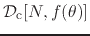 ${\cal D}_{\rm c}[N,f(\theta)]$