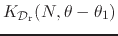 $\displaystyle {
K_{{\cal D}_{\rm r}}(N,\theta-\theta_{1})
}
$