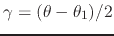 $\gamma=(\theta-\theta_{1})/2$