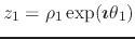 $z_{1}=\rho_{1}\exp(\mbox{\boldmath$\imath$}\theta_{1})$